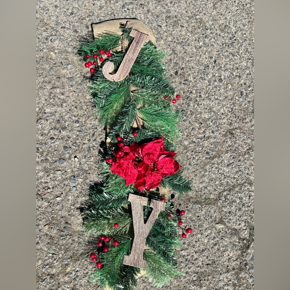 Large joy Christmas wall decor boho farmhouse